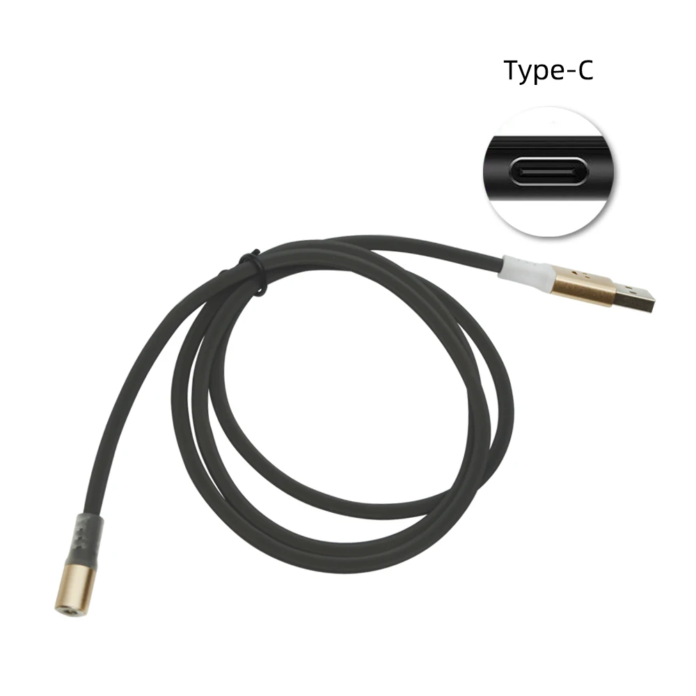 gray 1 plug 1 cable CHAURE для интерфейса c-типа вращающийся на 360 ° и слепой вставляемый кабель для Huaweip30 Интеллектуальный голосовой контроль светодиодный usb-кабель - Цвет: gray 1 plug 1 cable
