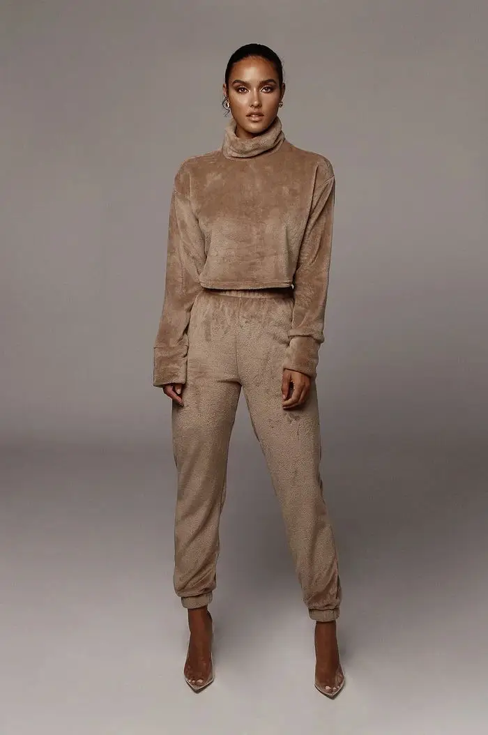 two piece set women tracksuit for women outfit winter cashmere hoody pants 2 piece set for female two pieces sets women's suits