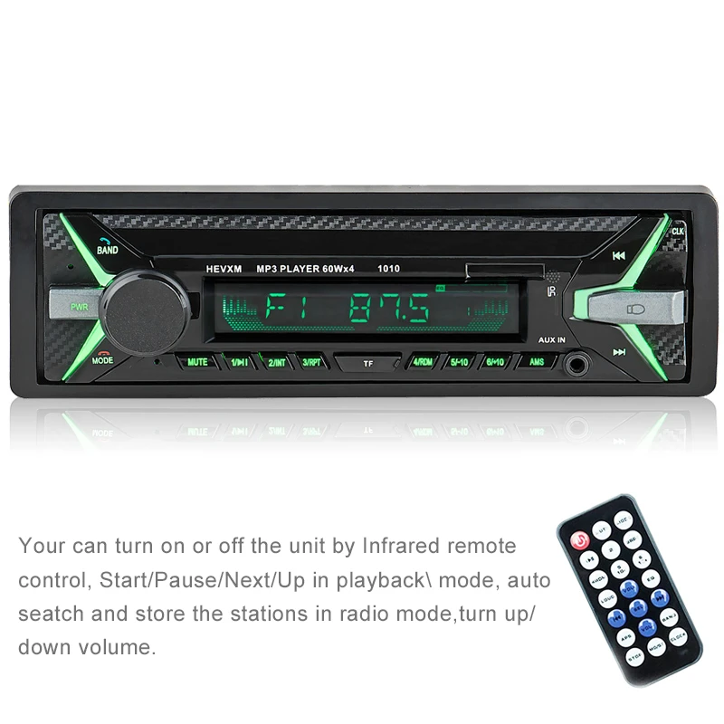 Автомагнитола LTBFM 1 Din Bluetooth аудио стерео съемная панель FM USB AUX дистанционное