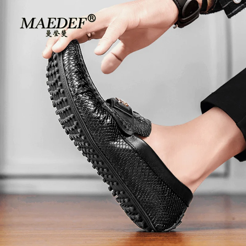 

Men Shoes Leather Genuine Casual Loafers Men Moccasins Shoes