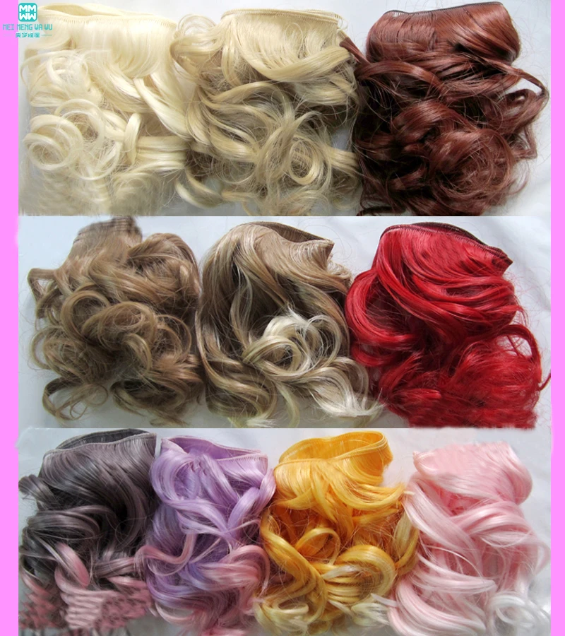 

1 шт. 15 см * 100 см кукольные парики большая волна для 1/3 1/4 BJD SD DIY кукольные волосы