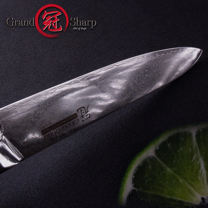GRANDSHARP 9 5 дюймов дамасский шеф-нож 67 слоев искусственная сталь японский кухонный