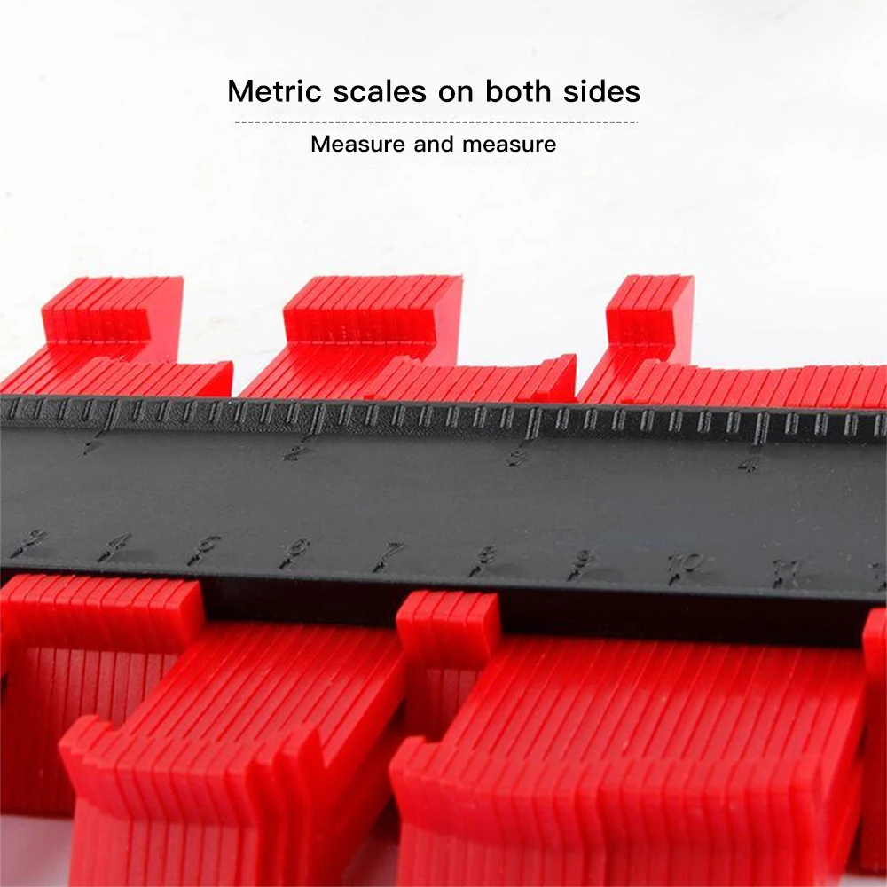 

12/14/25/Cm Gauge Duplicator Plastic Profile Copy Contour Profile Gauge Tiling Laminate Tiles Edge Shaping Wood Measure Ruler
