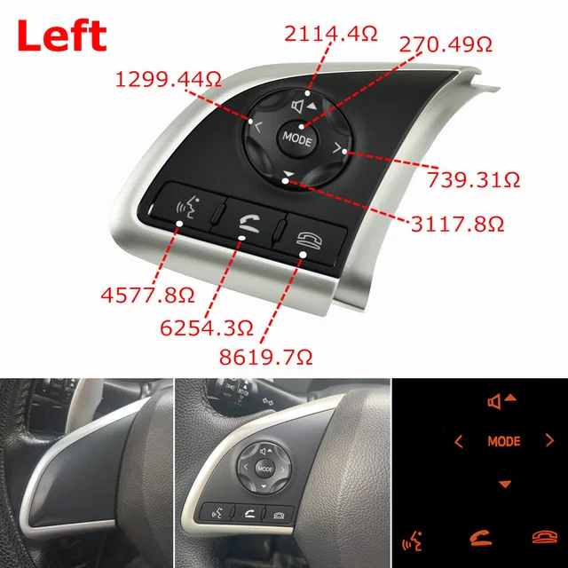 Кнопка переключения на руль для Mitsubishi Outlander 2013 2014 2015 Mirage аудио радио