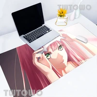 darling in the franxx girl anime mouse pad computer hd mouse mat mouse pad gamer desk mat natural rubber mouse pad mice pad