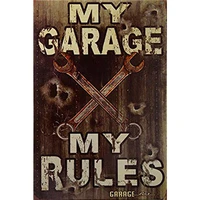 my garage my rules metal sign bar wall decoration tin sign vintage metal poster home decor painting plaques