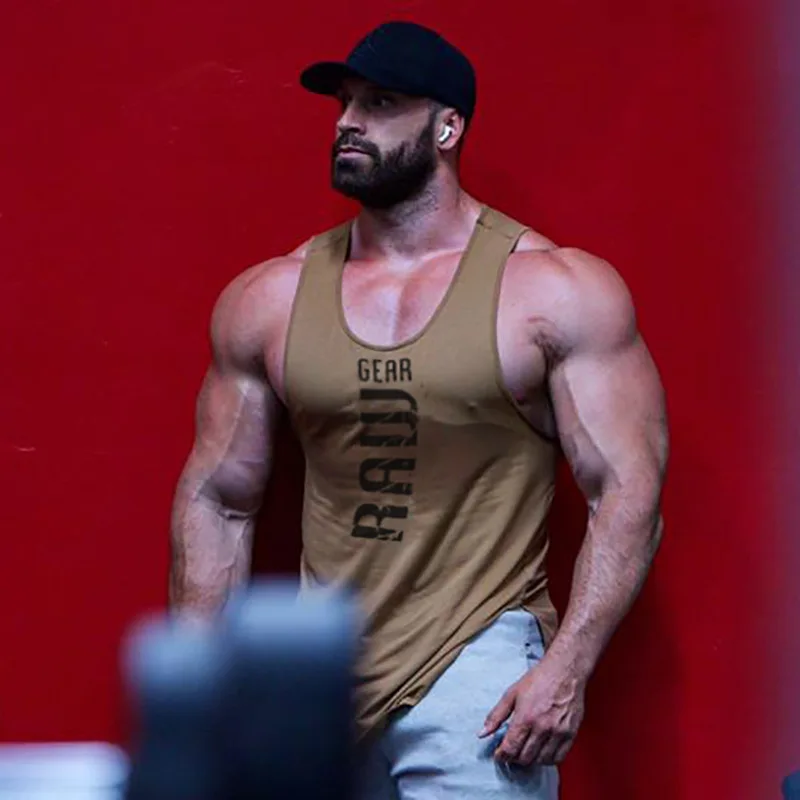 

2021 new mens cotton tank tops shirt gym fitness vest sleeveless male casual bodybuilding sports man Workout clothes clothing