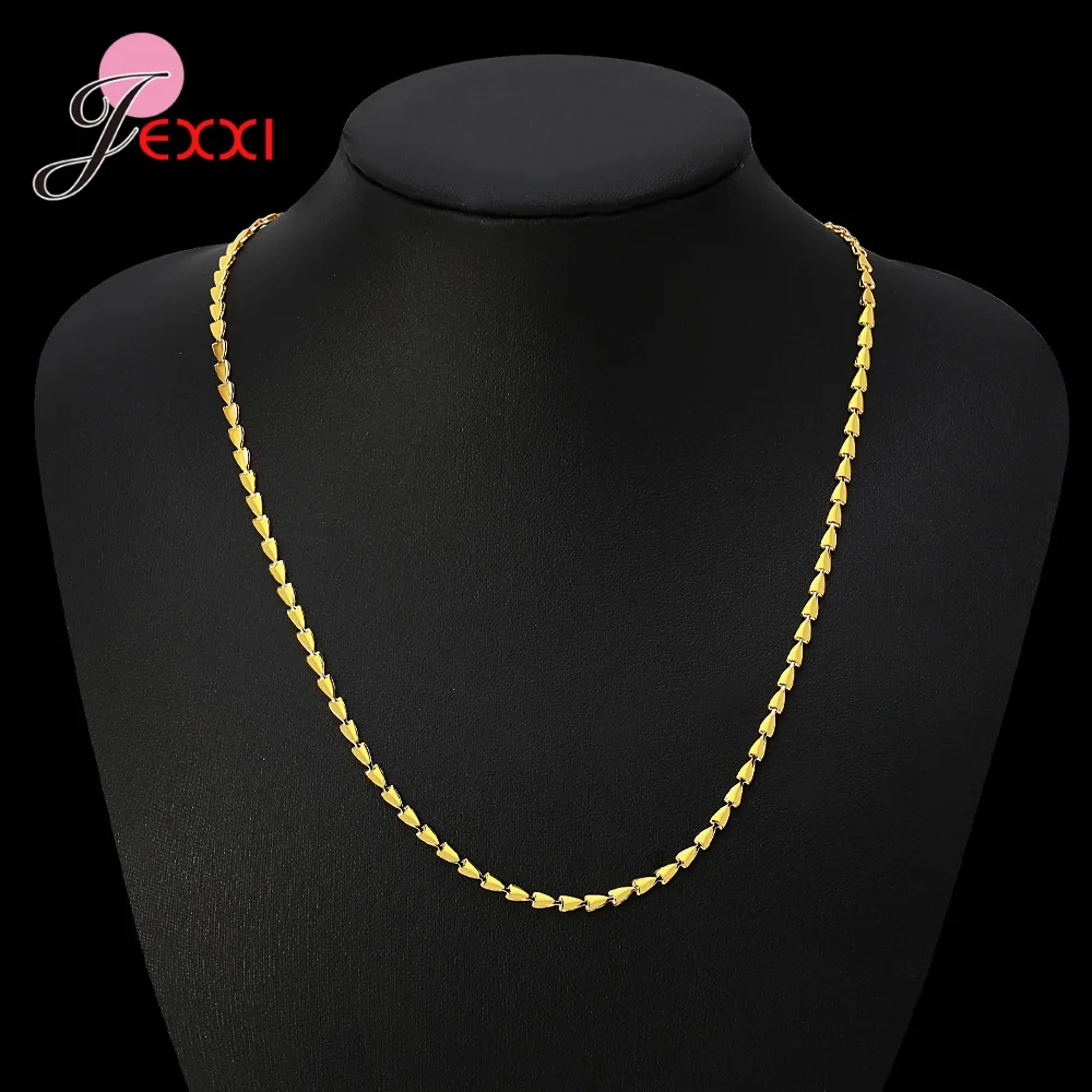 

3mm Women Gothic Curb Chain Choker Necklaces Extend Punk Rock Collier Femme Lobster Clasp Gold Color Party Necklace Jewelry