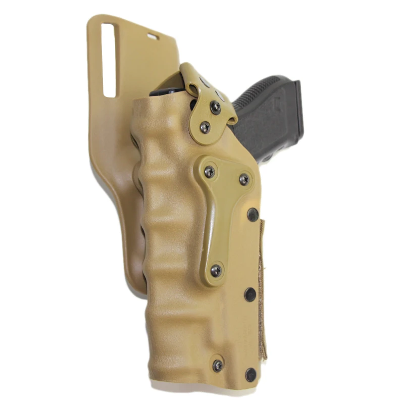 Wearing Belt Tan Чехол-кобура для ружья с левой и правой стороны для Glock 17 19 Beretta Colt Sig p226 Usp, универсальная кобура, Регулируемая посадка с тактическими огнями - Цвет: Wearing Belt Tan