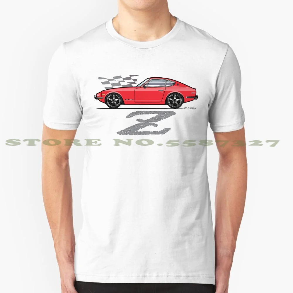Red Z 2 Graphic Custom Funny Hot Sale Tshirt 1969 69 1970 1971 71 1972 72 1973 73 Datsun Fairlady 240 240Z S30 30 Jdm Old