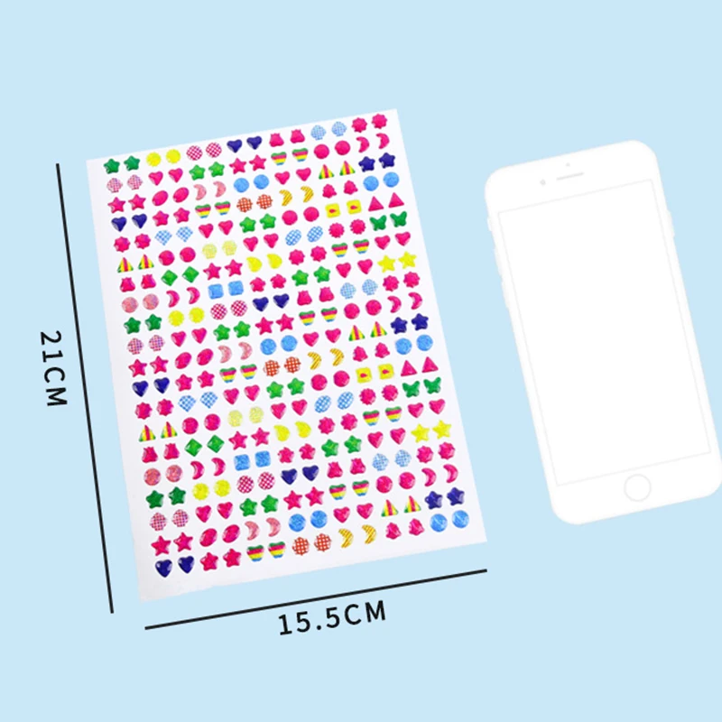Juego de 4 hojas de gemas 3D para u&ntilde;as, set de 4 hojas de gemas 1000 + pegatinas de purpurina brillante, maquillaje de princesa, juguetes, orejera de u&ntilde;as, arte, pegatinas artesanales, regalo-3
