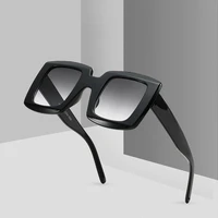 2020 luxury big square sunglasses women brand designer retro clear sun glasses for female oversized black shades oculos uv400