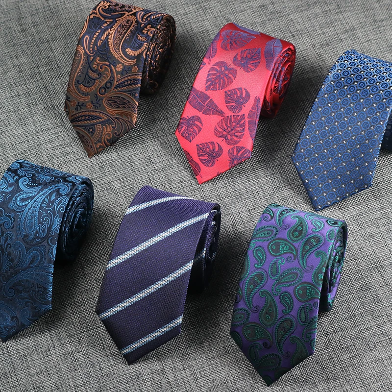 

7 см жаккардовые тканые мужские галстуки с цветочным принтом Пейсли строгие платья gravata corbatas Свадебный деловой Галстук Классический галсту...