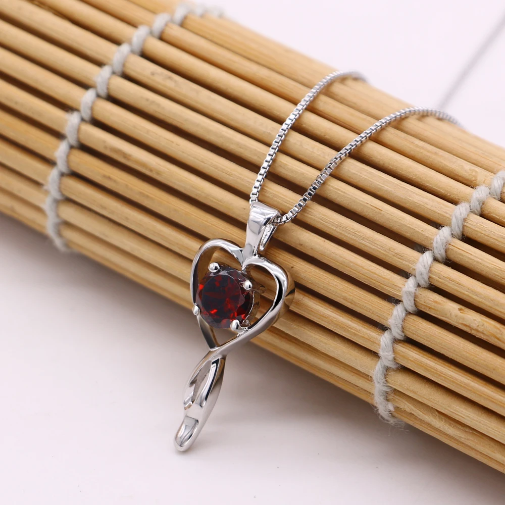 Благородное женское посеребренное ожерелье кулон милое популярные украшения