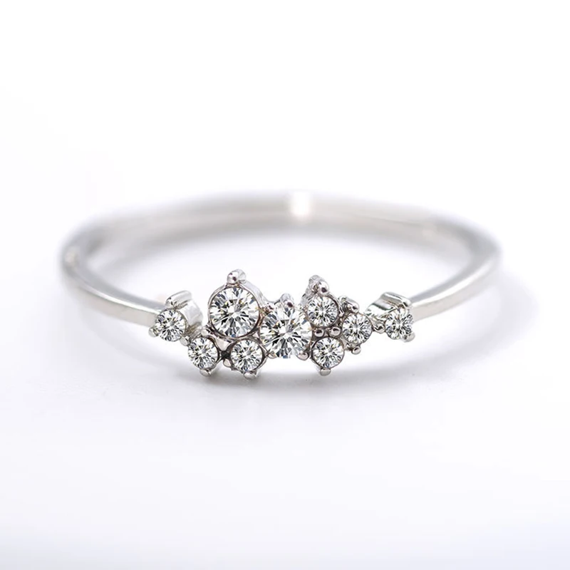 Женское золотое кольцо с кристаллами роскошное круглое обручальное из чистого