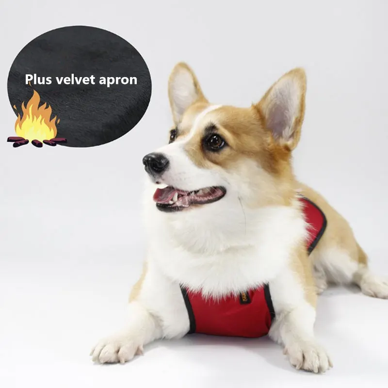 Бархатный водонепроницаемый фартук для защиты живота от корги одежда маленьких