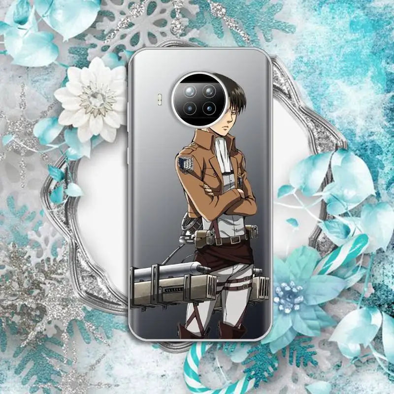 

Hot Anime Attack On Titan Phone Case Transparent for Xiaomi Redmi note 10 t 8 9 pro lite 11