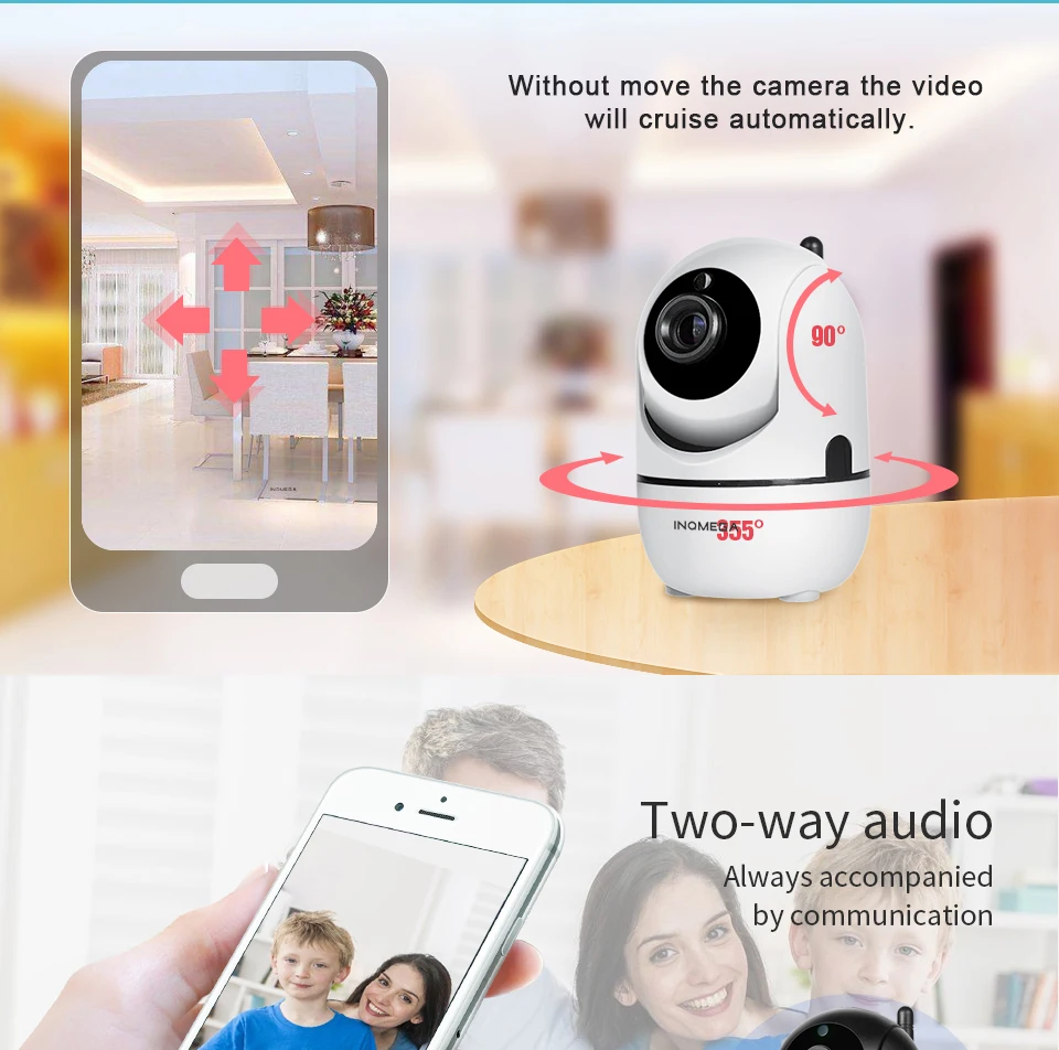 INQMEGA 2MP облачная Беспроводная ip-камера, интеллектуальное автоматическое слежение за человеком, Домашняя безопасность, видеонаблюдение, CCTV сетевая камера с WiFi TUYA