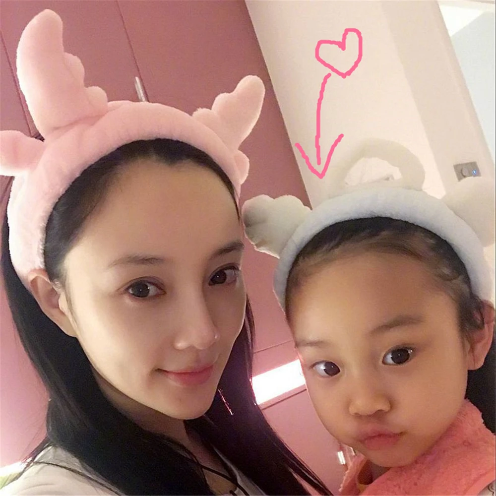 Повязка для макияжа с рогами женщин и девочек маска эластичная повязка волос