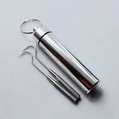 304 Food Grade Stainless Steel Curved Toothpicks Non-disposable Metal Toothpick Mini Home Portable Tick Artifact Sale