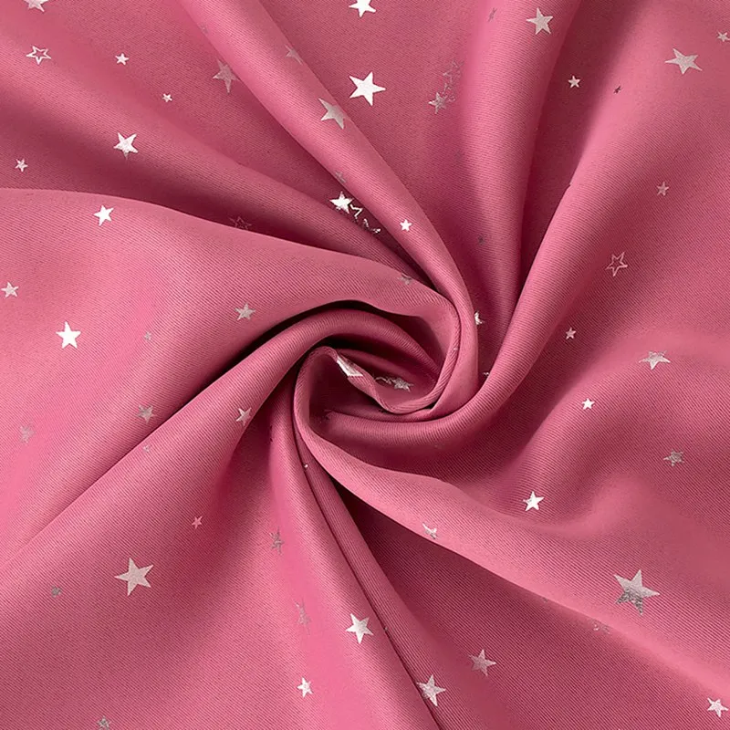 pink star cloth Розовая Блестящая серебряная звезда, тюль, занавески для гостиной, одноцветная готовая занавеска, занавески на окно, отвесные занавески для спальни 123& 30 - Цвет: pink star cloth