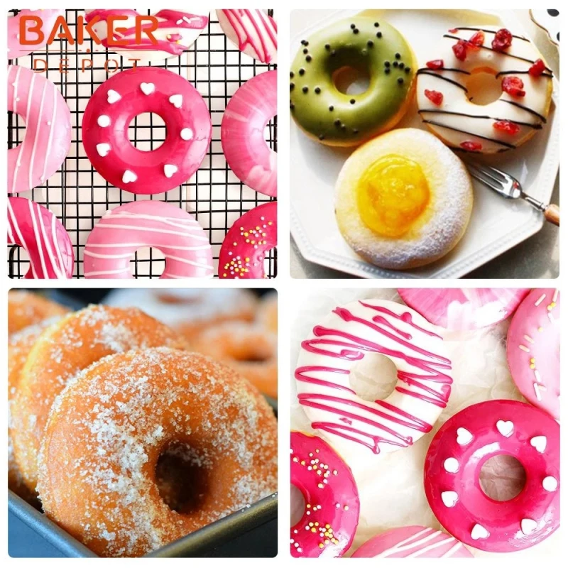 

4 Cavity Donut Creative Cake Silicone Mold Home Kitchen Baking tray Chocolate Cake Silicone Molds Cooking Bakeware Bake Tools