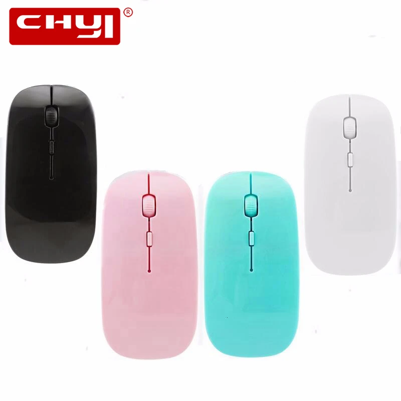 Wireless Computer Mouse Optical Ultra Thin Small Portable USB Mause Pink Blue Ergonomic Office Gaming 3D Mice For PC Laptop Mac