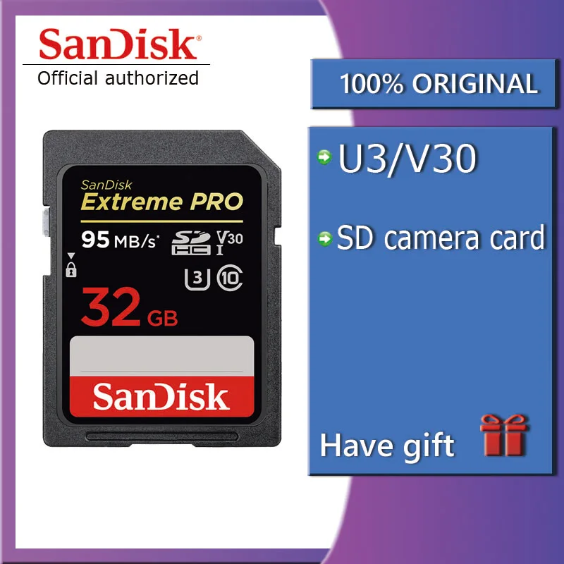SanDisk Extreme PRO sd-карта 128 Гб 64 ГБ 32 ГБ 16 ГБ 256 ГБ SDHC карта памяти UHS-I высокоскоростная картао де флэш-карты памяти для камеры