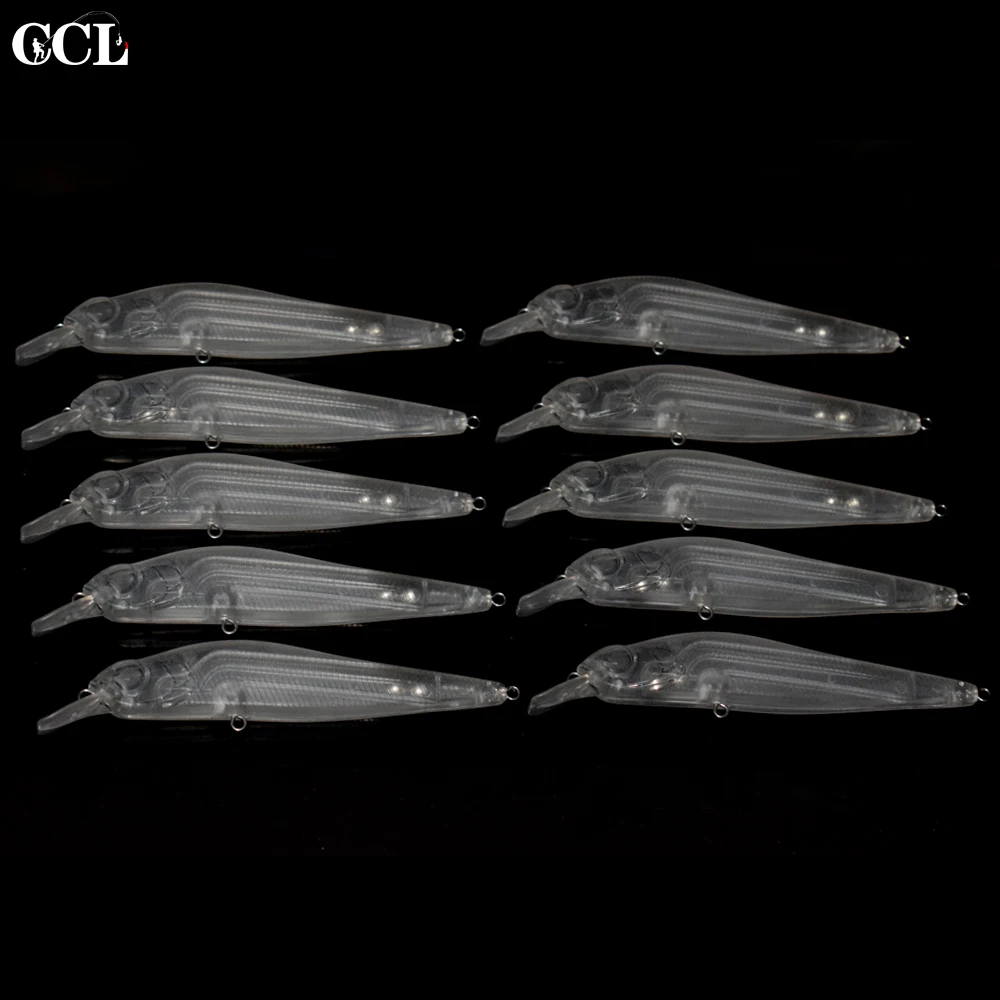 

CCLTBA 20PCS Fishing Lure Blanks Minnow 11.5CM 9.3G Unpainted Jerkbait Hard Minnow Wobblers For DIY Paint Fishing Tackle