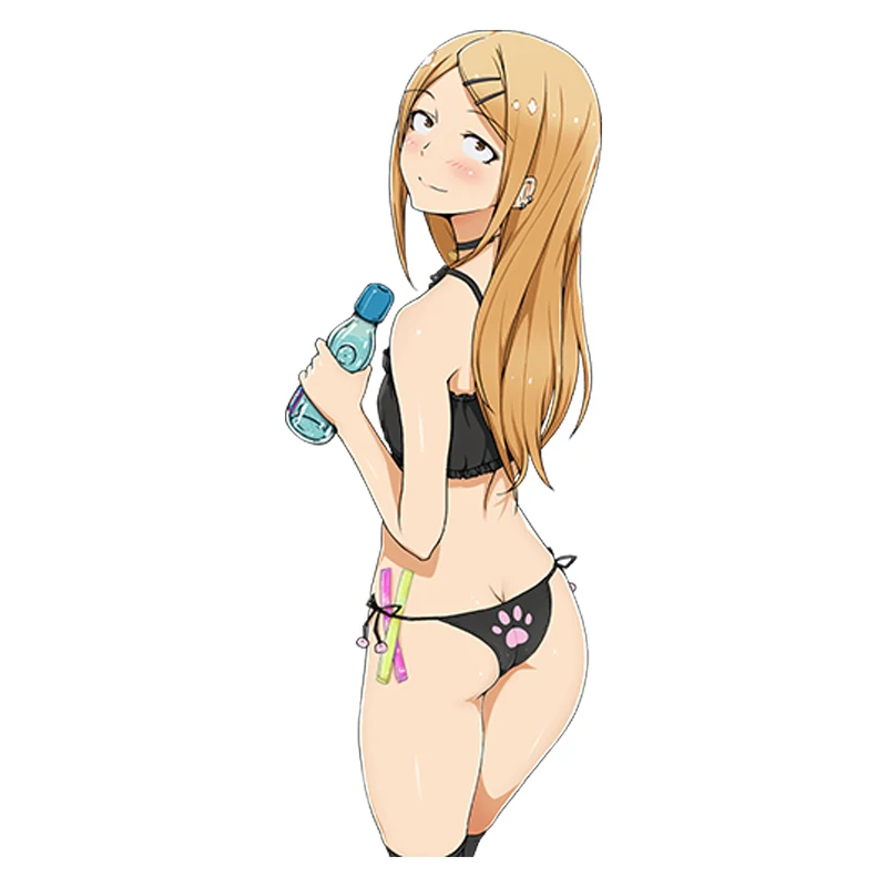 

13cm Car Styling Super Sexy Beauty Dagashi Kashi Shidare Hotaru Decal 3D Scratch-proof Trunk PVC Car Sticker Graphic