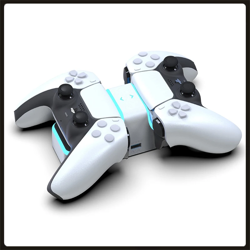 

PS5 Wireless Controller Dual Charger USB Fast Charging Cradle Dock Station Stand with LED Indicator