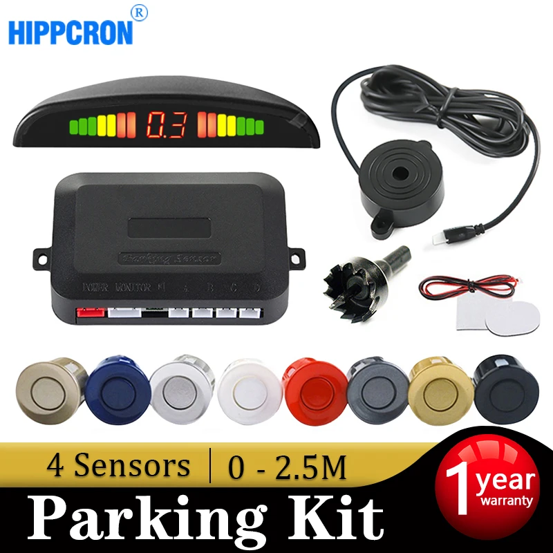 

Парковочный комплект, радар с 4 датчиками, 22 мм, 12 В, 8 цветов