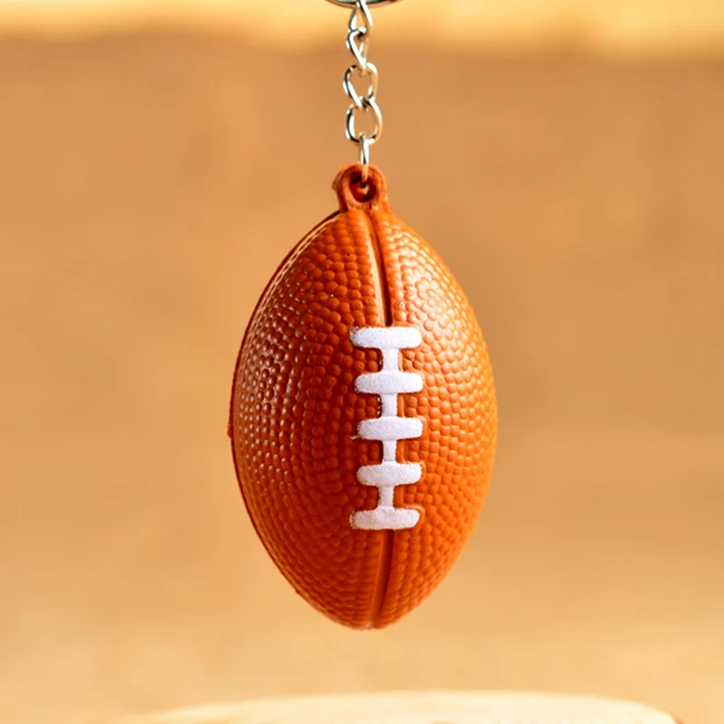 Мяч для снятия стресса из полиуретановой пены игрушки регби мяч брелок кулон