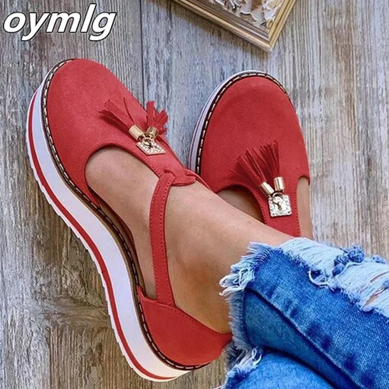 Сандалии женские на толстой подошве плоская Вулканизированная подошва модные