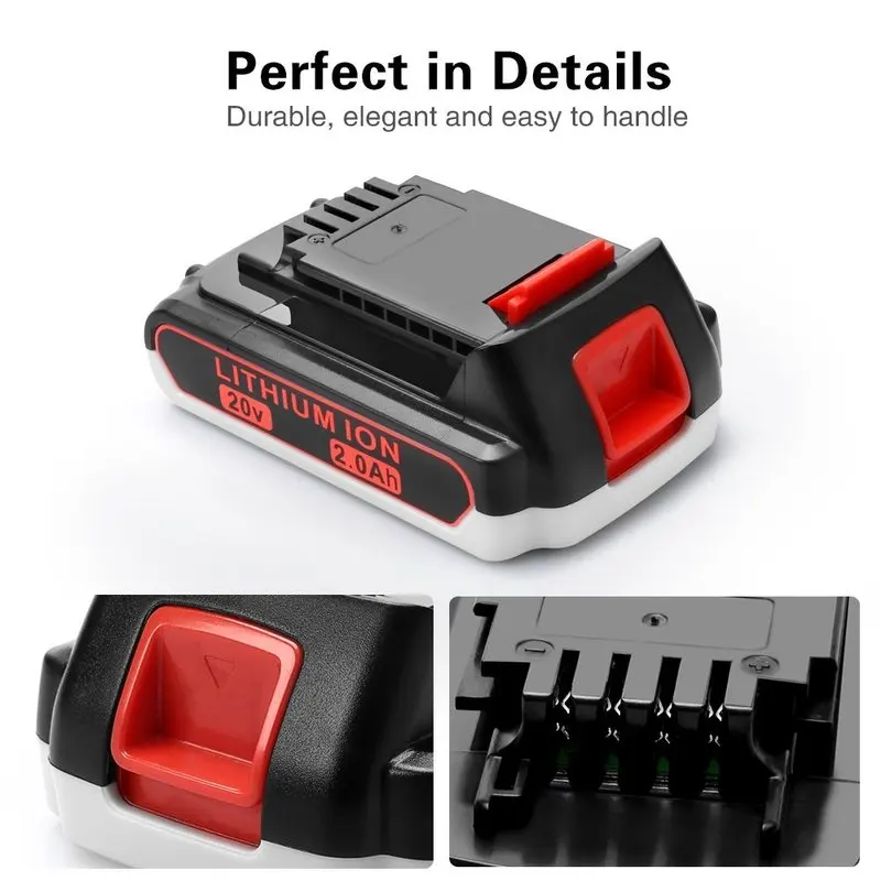 

Ockered Suitable 20V 3000mah Power Tool Lithium Battery Rechargeable Battery For Balck&Decker LXB2040 LBXR20 LB20