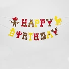 Баннер в виде лошадей, с надписью Happy Birthday