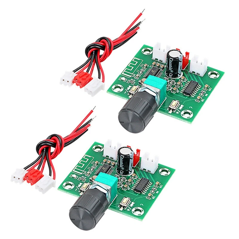 

2Pack DC5V Ultra Clear Bluetooth 5.0 Receiver Module with Integrated 2X 5 Watt Amplification