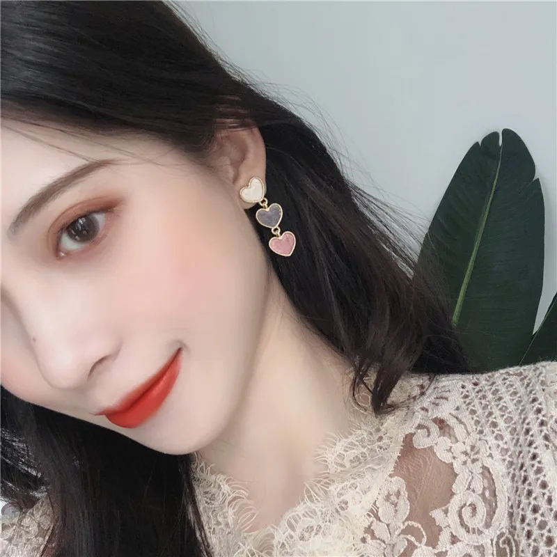 Корейский романтичный розовый контраст Цвет матовое с принтом сердце Любовь