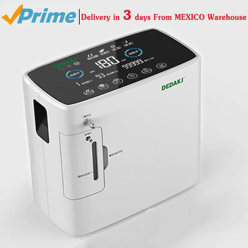 

DE-2SW 2L-9L Oxygen Generator 110V English Manual Air Purifier 4.5" HD LED Touch Screen Oxygen Concentrator Delivery From Mexico