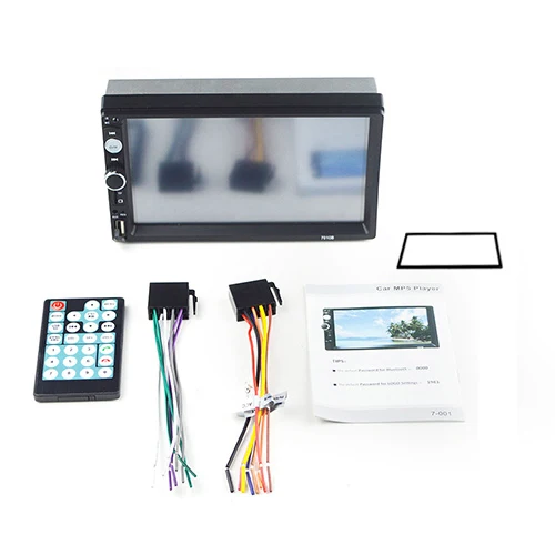 With frame 2 Din " Авторадио с сенсорным экраном Carplay центральный мультимедийный MP5 плеер с управлением зеркалами USB TF карта AUX FM Поддержка резервная камера - Цвет: With frame