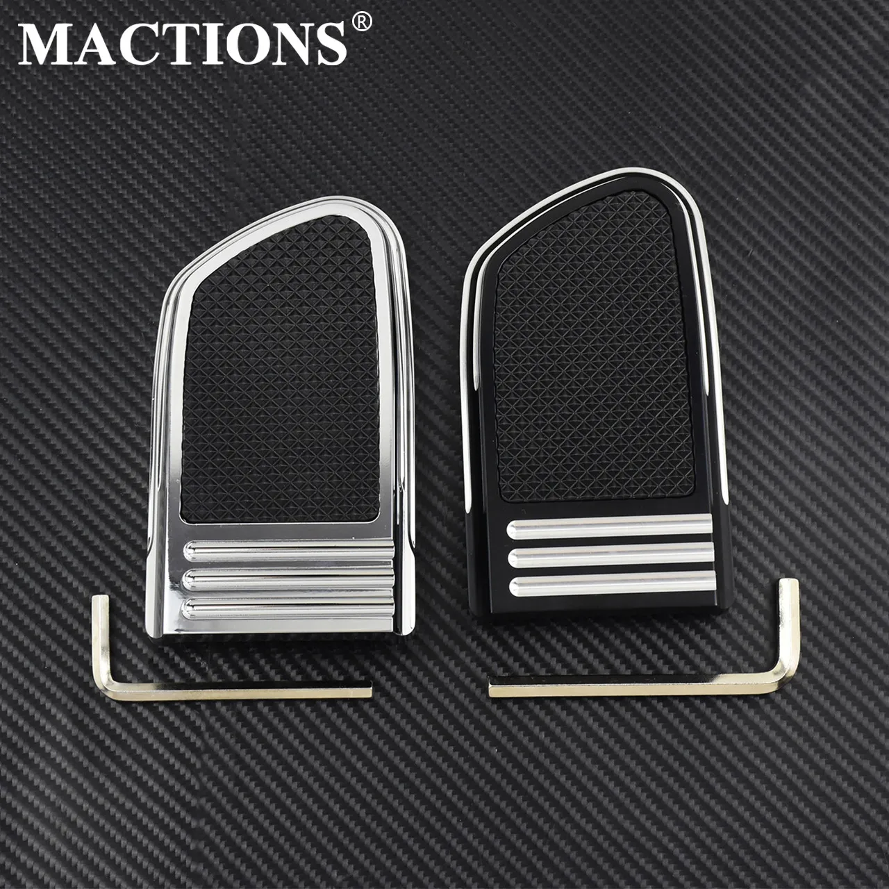 

Motorcycle Brake Pedal Pad Black/Chrome For Harley Touring Electra Glide FLHT Dyna Fat Bob Low Rider 12-15 Softail 1986-2017
