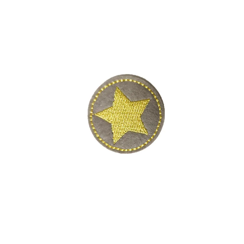 

Patch Embroidered Color Five-Pointed Star Cloth Sticker Clothing Shoes and Hats Bag DIY Patch Iron on Patches Parches