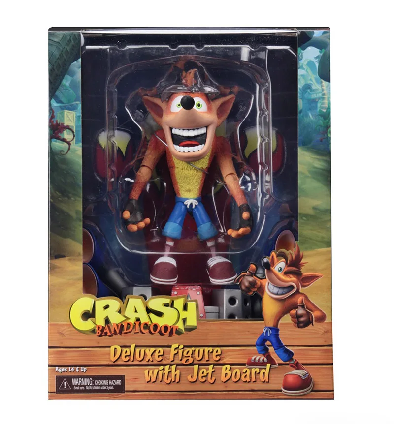 

NECA Game Deluxe Crash Bandicoot with Jet Board PVC Action Figure Collectible Model Toys