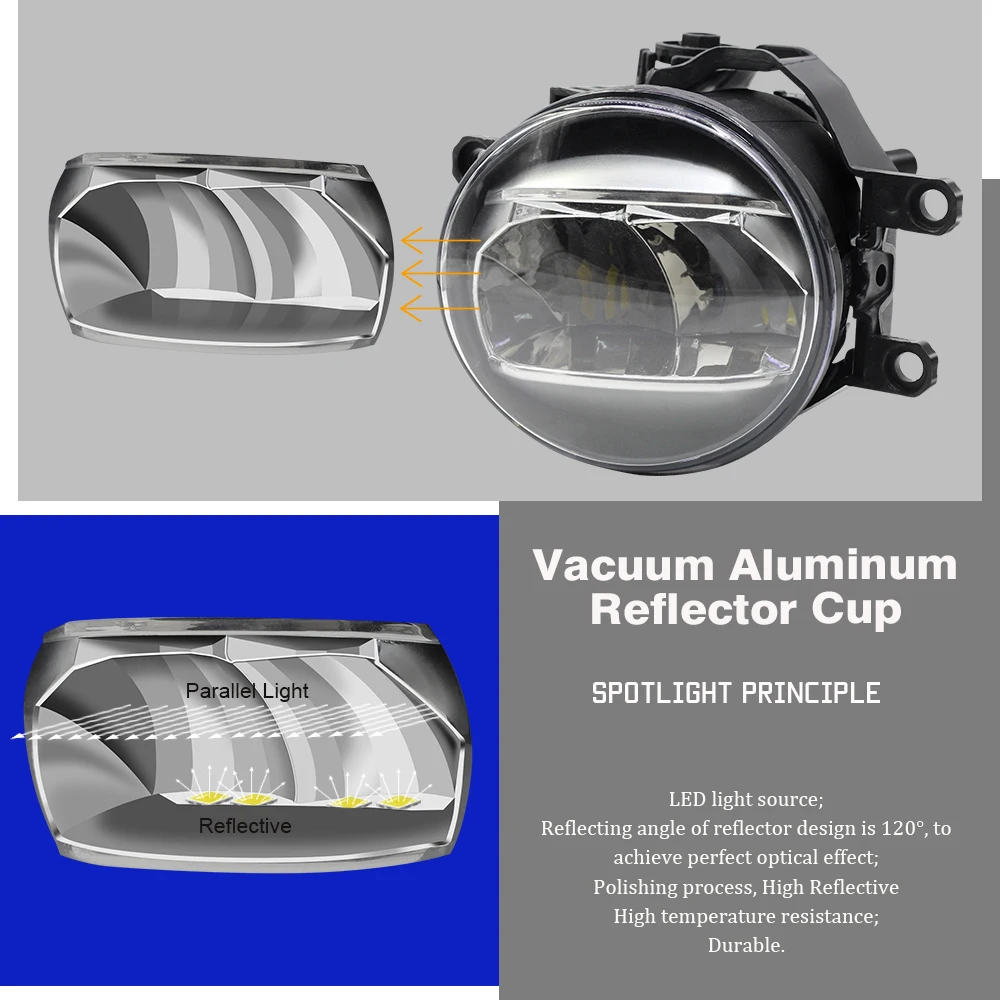 Cawanerl Car 4000LM LED Fog Light Daytime Running Lamp White H11 12V For Toyota Yaris 2006 2007 2008 2009 2010 2011 2012 2013 | Автомобили