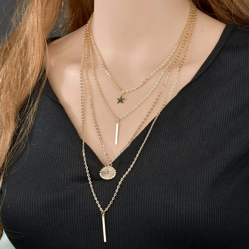 Новинка 2021 хит модные длинные массивные многоэлементные богемные металлические