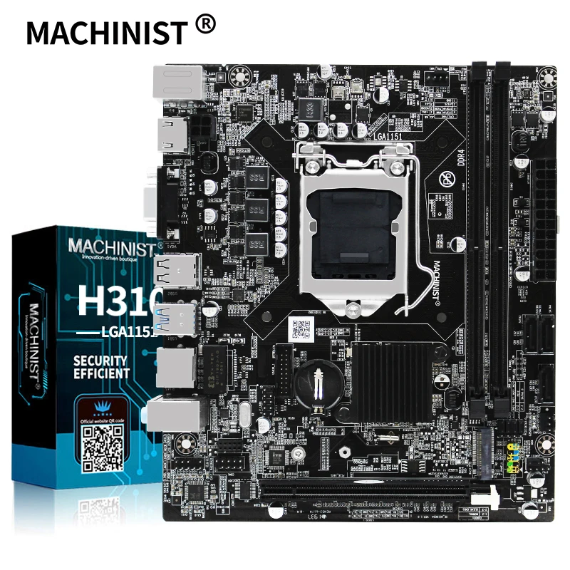 MACHINIST H310 LGA1151 материнская плата ddr4 слоты памяти Rams M.2 NVME NGFF sata iii ssd HDMI + VGA для