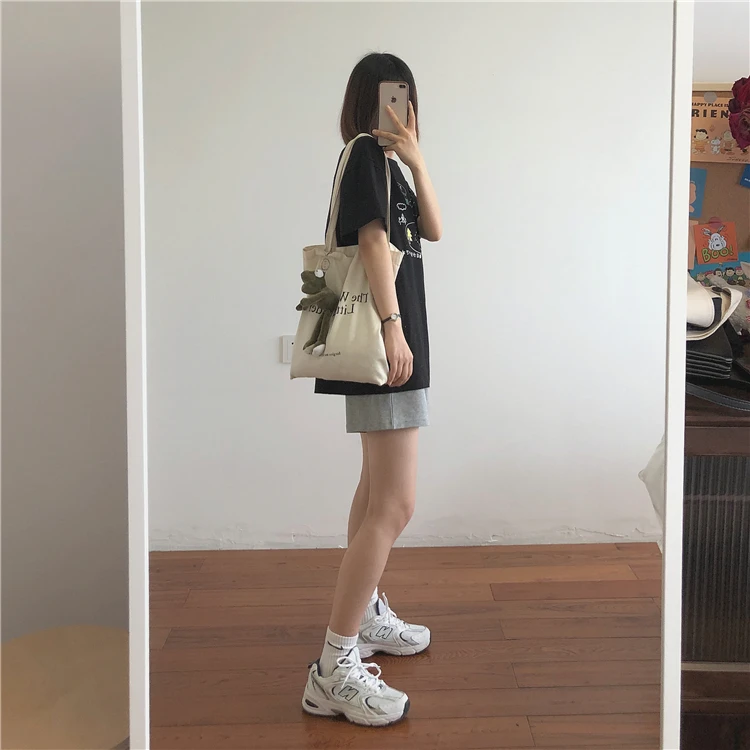 

Muzi 21 summer / comfortable and easy to wear curly hem / regular 2 lengths versatile loose casual sports shorts for women