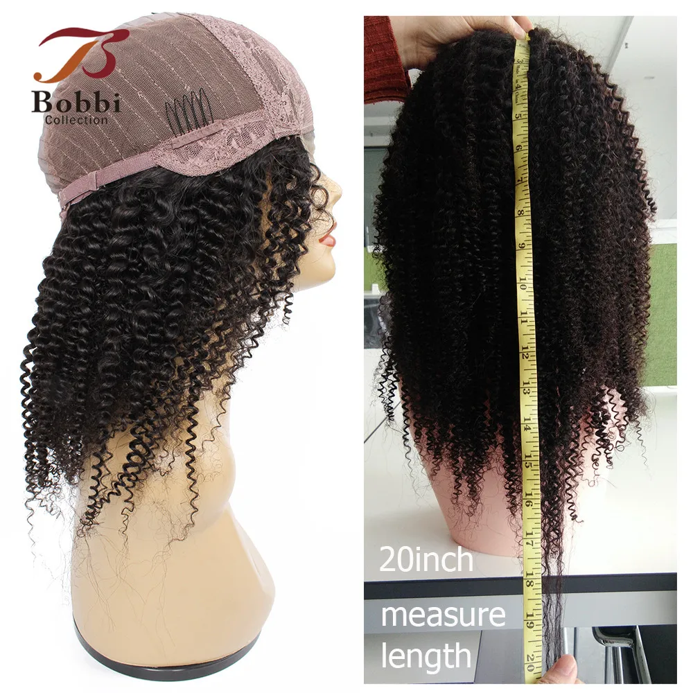 Коллекция BOBBI парик из человеческих волос на сетке 4x4 свободная часть афро