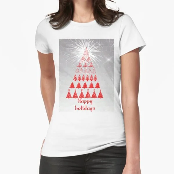 

Happy Holidays Tree T-Shirt Print Top