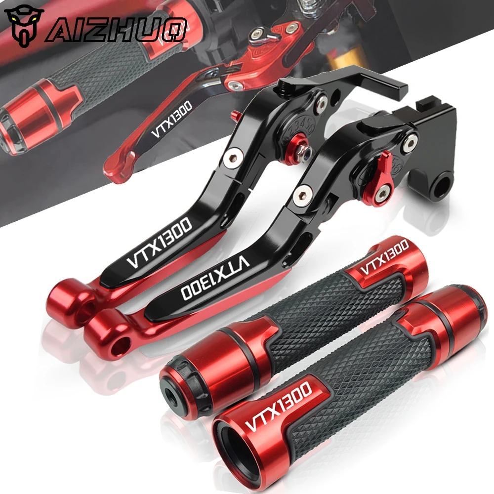 

CNC Aluminum Motorcycle Brake Clutch Lever Handle Grips For HONDA VTX1300 VTX 1300 2003 2004 2005 2006 2007 2008 2009 2010